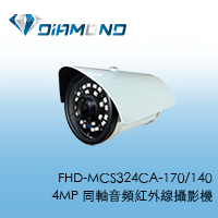 FHD-MCS324CA-170/140 4MP 170/140度全景同軸音頻紅外線攝影機