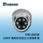 FHD-206SW 1080P 高解析球型紅外線攝影機