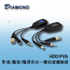 HD01PVA / HD01PV 影像/聲音/電源多合一雙絞線傳輸器