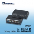 HVY01   HDMI  轉 VGA / YPbPr 與立體聲轉換器