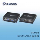 VKM04 VGA USB/立體聲/RS232/IR CAT5e 網路線 KVM 延長器