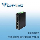PS-I20432  四埠工業級寬溫網路交換器