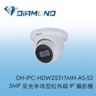 DH-IPC-HDW2531TMN-AS-S2 5MP 星光半球型紅外線網路攝影機