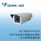 IPC-8E8DVPA5MP 5MP 星光級手動變焦防護罩紅外線網路攝影機