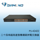 PS-42422 二十四埠超高速智慧網路供電交換器