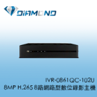 IVR-0861QC-102U 8MP H.265 8路網路型數位錄影主機