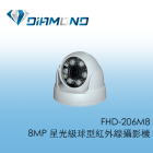 FHD-206M8 8MP 星光級球型紅外線攝影機