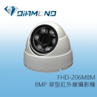 FHD-206M8M DIAMOND 8MP 星光級鋁合金球型紅外線攝影機